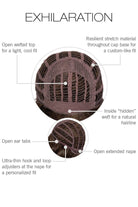 Exhilaration wig by Gabor | Basic Cap Construction Diagram
