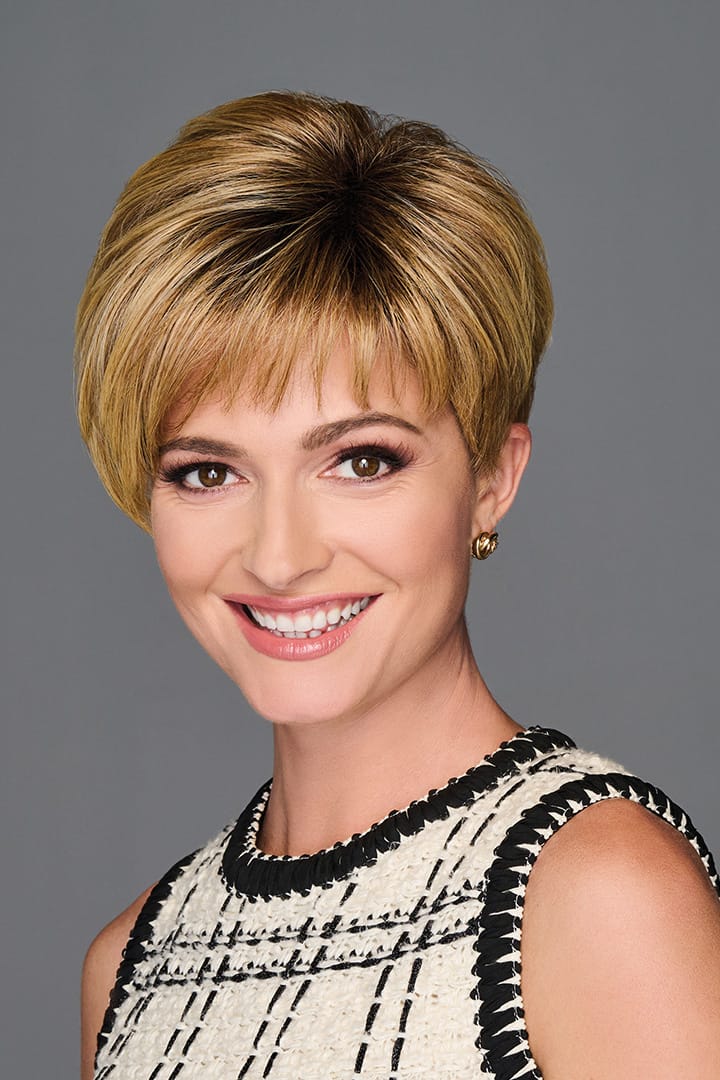 Woman wearing Graceful Touch wig by Gabor in SS Medium Blonde | Front 