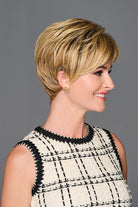 Woman wearing Graceful Touch wig by Gabor in SS Medium Blonde | Right Side