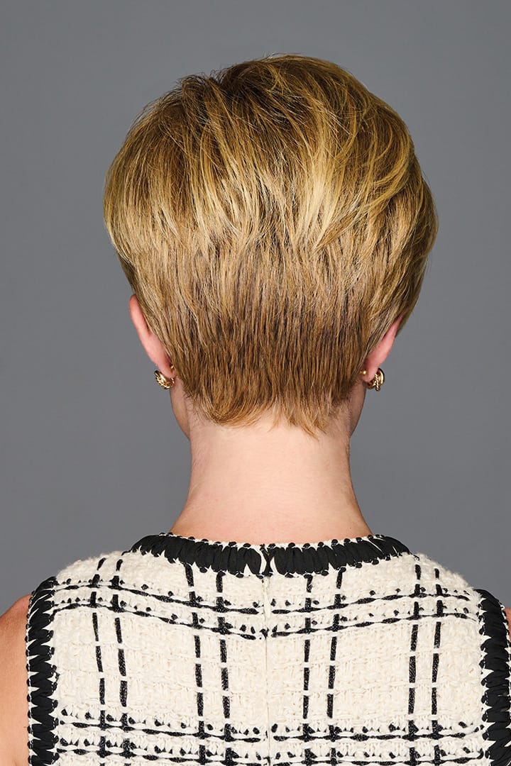 Woman wearing Graceful Touch wig by Gabor in SS Medium Blonde | Back
