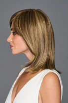 Woman wearing Illumination wig by Gabor in Brown/Blonde | Left Side