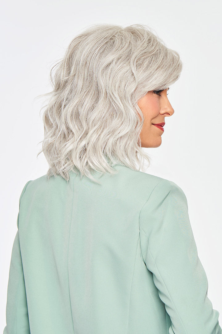 Model wearing Lively wig by Gabor in Light Grey | Right Side