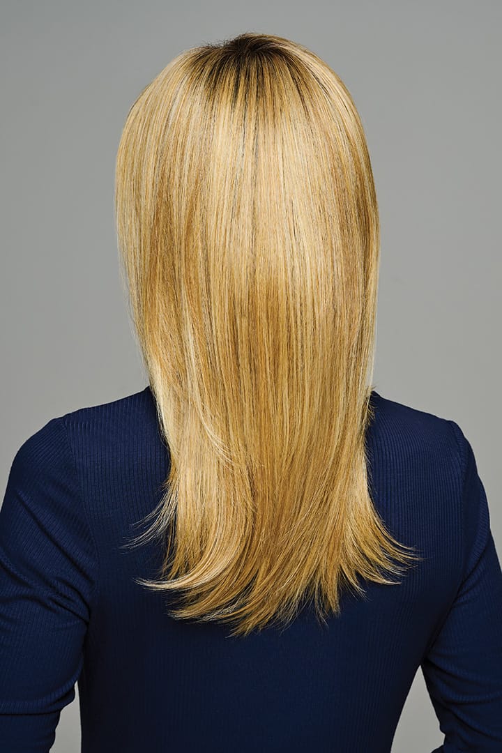 Woman wearing Revelry wig by Gabor in SS Medium Blonde | Back