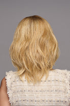 Woman wearing Waver wig by Gabor in SS Medium Blonde | Back