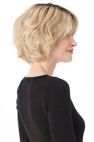 Gia by Envy synthetic chin-length bob wig in blonde with textured layers and a modern, voluminous silhouette.