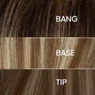 Honey Caramel Cascade | 12/22/27/25/R8 | Dark blonde Platinum Blonde pale Auburn and Medium Golden Blonde blend with Root