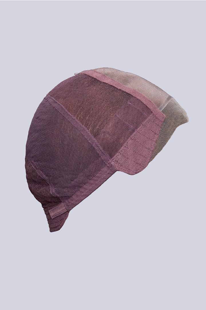 Interior view of a Jon Renau Sloane hand-tied wig cap featuring a soft HighDefLace front and breathable mesh construction.