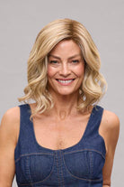 Lacy Lite by Jon Renau blonde shoulder-length lob wig with soft waves and a realistic SmartLace front.