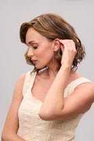 Lacy Lite by Jon Renau shoulder-length wavy brown lob wig with a realistic lace front and natural side-swept bangs.