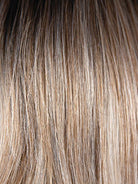 Melted Marshmallow | 3 tone color: Dark warm brown root to warm light blonde base transform to white blond tip
