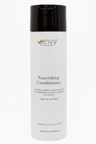 White 8.5 oz bottle of Envy Nourishing Conditioner with a black cap and gold branding text on a white background.