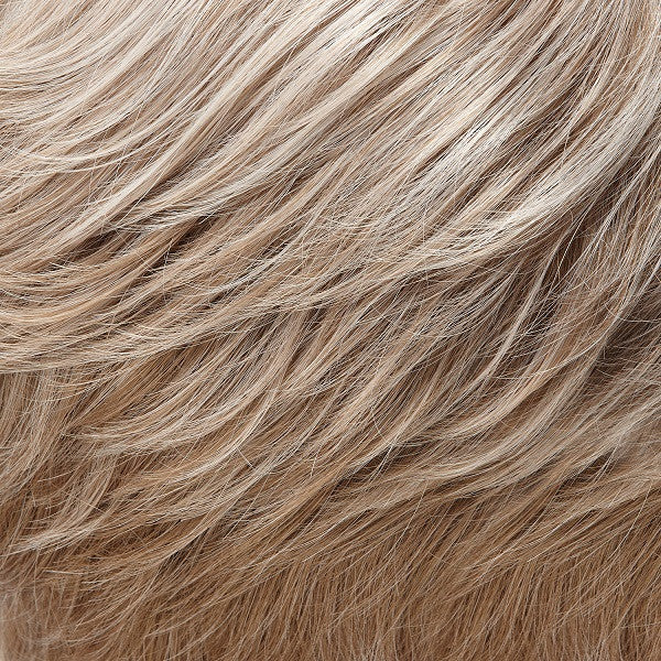 Jon Renau Wigs | 101F48T | Soft White Front, Light Brown with 75% Grey Blend with Soft White Tips