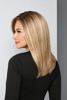 Raquel Welch shoulder-length blonde lob wig with a natural lace front and monofilament top.