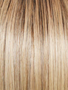 Close-up of brown and blonde hair strands
