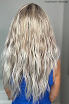 Roxie wig by Rene of Paris | Mushroom Melange back view of wig