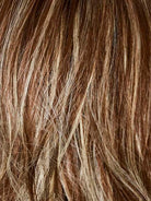 Snowy Umber-R | Medium ginger brown base with white-blond highlights