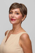 Woman wearing Tess wig by Jon Renau in 8RH14 | Front chin up