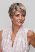 Woman wearing Tess wig by Jon Renau in FS17/101S18 | Right side featured