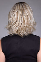 Woman wearing Victoria wig by Belle Tress in Butterbeer R | Back