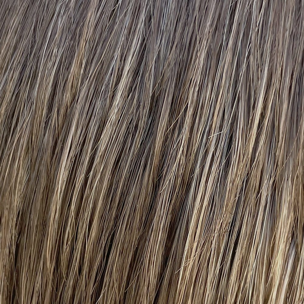 Close-up of Firenze synthetic wig in Cake Batter Blonde, showing long, layered, wispy strands.