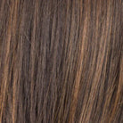 Coffee Brown Lighted 8.60.20 | Medium Brown and Dark Brown with Light Strawberry Blonde Blend with Highlights Throughout and Concentrated in the Front