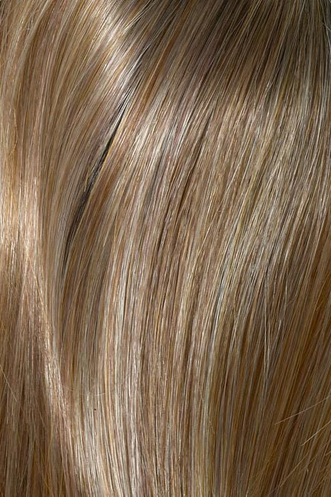 Golden Nutmeg | Chocolate brown roots with strawberry blonde glazed with buttery golden blonde