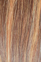 Auburn Crème | A dimensional blend of warm copper and light auburn with golden blonde highlights and soft brunette lowlights throughout.