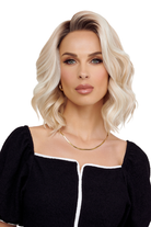 BFF by TressAllure shoulder-length wavy blonde synthetic lace front wig with a natural mono top.