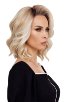 BFF by TressAllure shoulder-length blonde wavy synthetic lace front wig with a natural mono top.