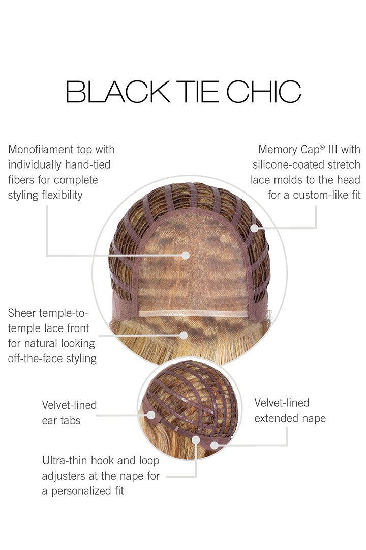 Black Tie Chic by Raquel Welch | HF Synthetic Lace Front Wig | Mono Top - Wig Studio 1