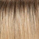 27T613S8 | Shaded Sun | Med Natural Red-Gold Blonde & Pale Natural Gold Blonde Blend and Tipped, Shaded w/ Med Brown