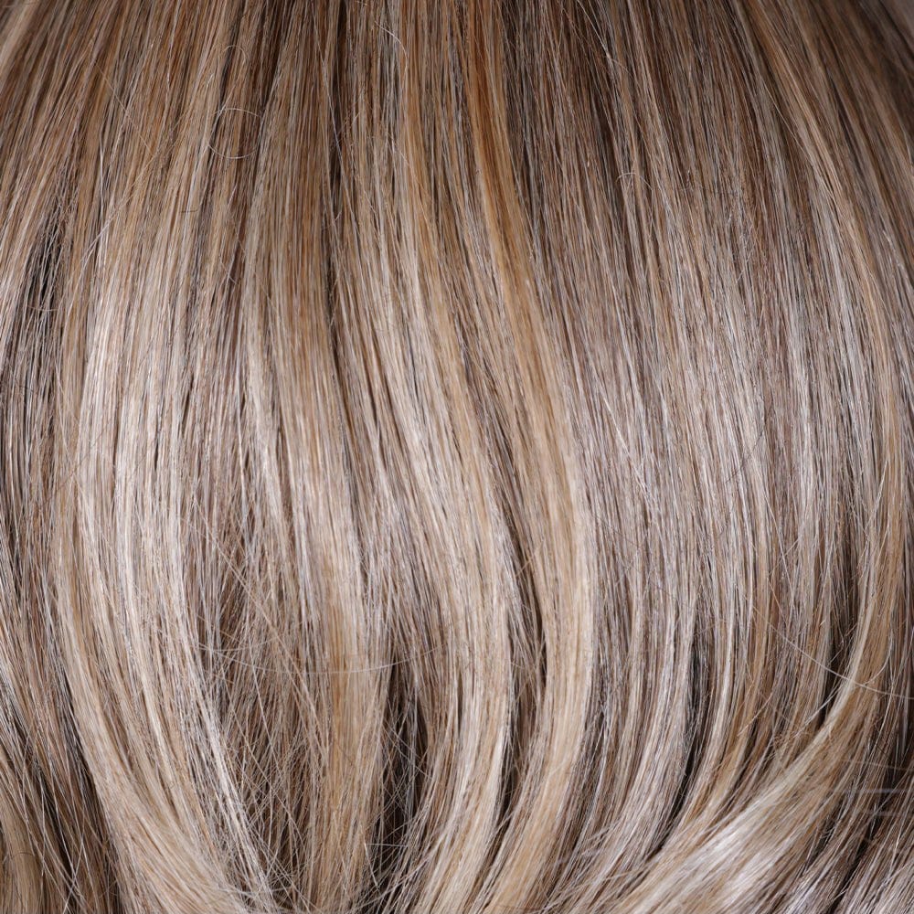 Brown Sugar Blonde-R | 6/12/22A+8 | A beautifully blended color featuring warm, rich tones and combining a medium brown base with soft golden blonde highlights, creating a natural, sun-kissed effect.