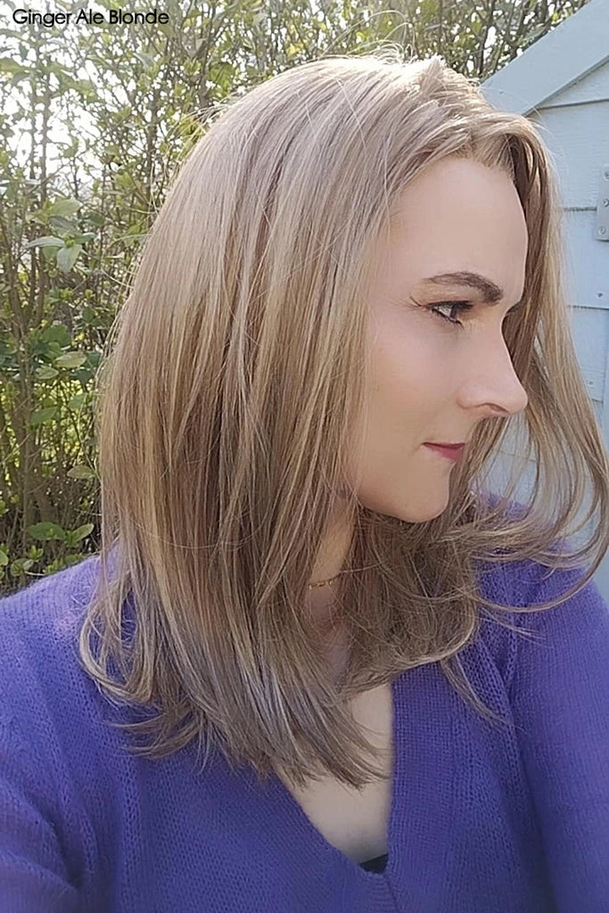 Fontaine wig by BelleTress | Ginger Ale Blonde (Outside)