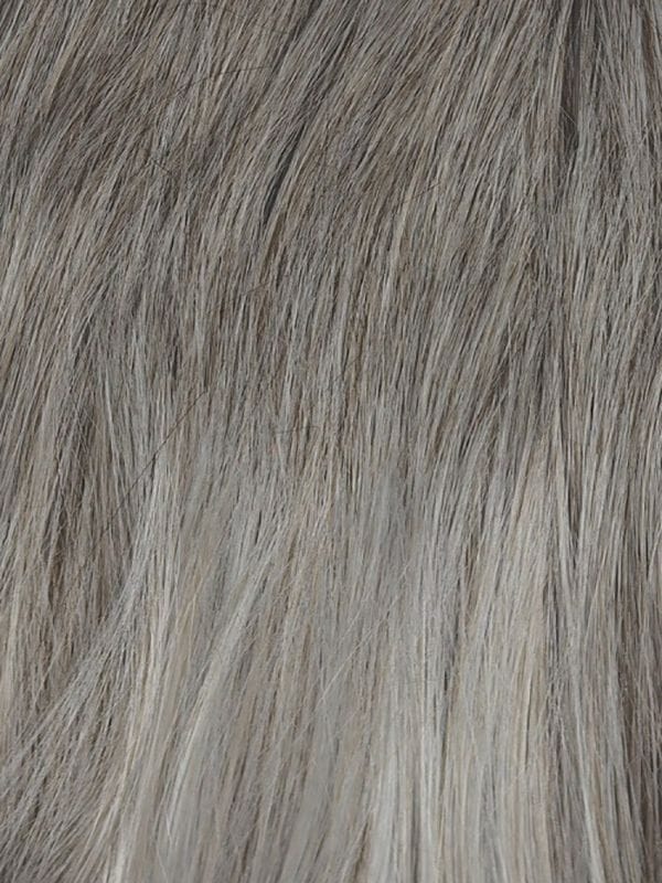 Silver Frost | Color 60 framing the face with a blend of 56 and light ashy brown