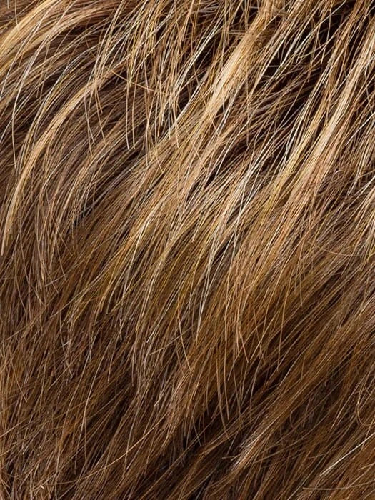 MOCCA ROOTED 830.9.20 | Medium Brown, Light Auburn and Medium Warm Brown with Light Strawberry Blonde Blend and Shaded Roots
