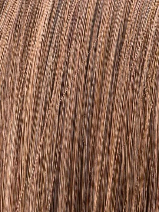 CHOCOLATE ROOTED 830.27.6 | Medium and Dark Brown with Light Auburn and Dark Strawberry Blonde Blend with Shaded Roots