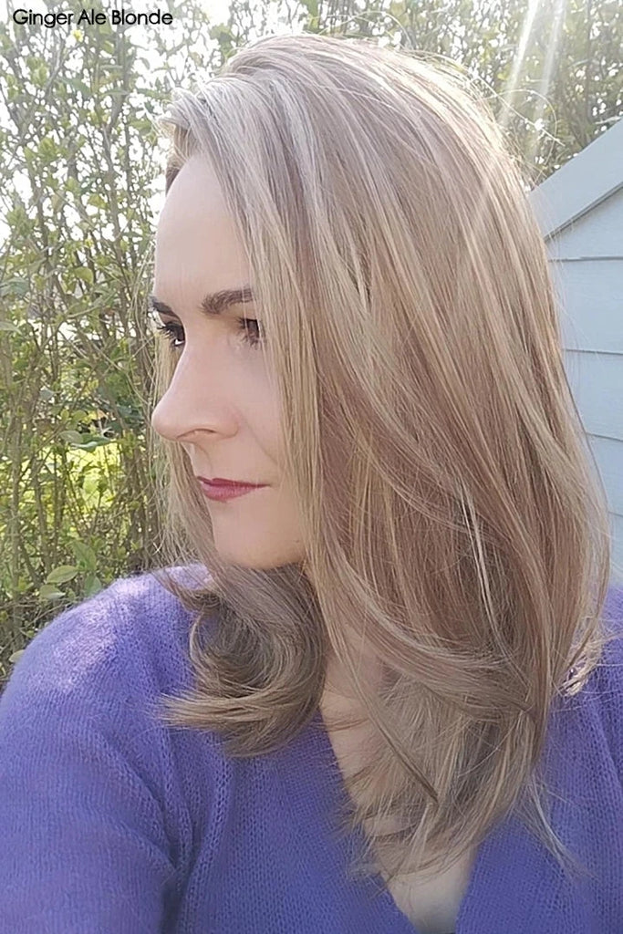Fontaine wig by BelleTress | Ginger Ale Blonde (Outside)