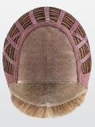 Demi Mono wig cap interior showing monofilament top, lace front, and open-wefted back construction.