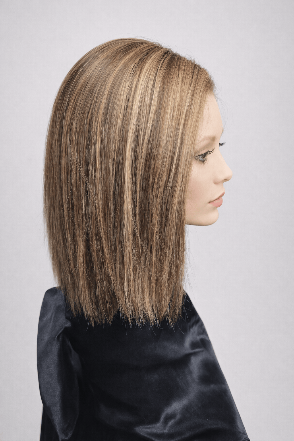 Eileen 14" Human Hair Wig by PUSH in color Belle - side view