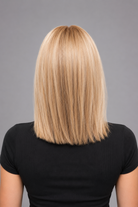 Doré | A luxurious blend of medium natural-ash blonde and light natural blonde with a medium ash brown root, creating a multi-dimensional hair color with a mix of lighter brown and blonde tones.