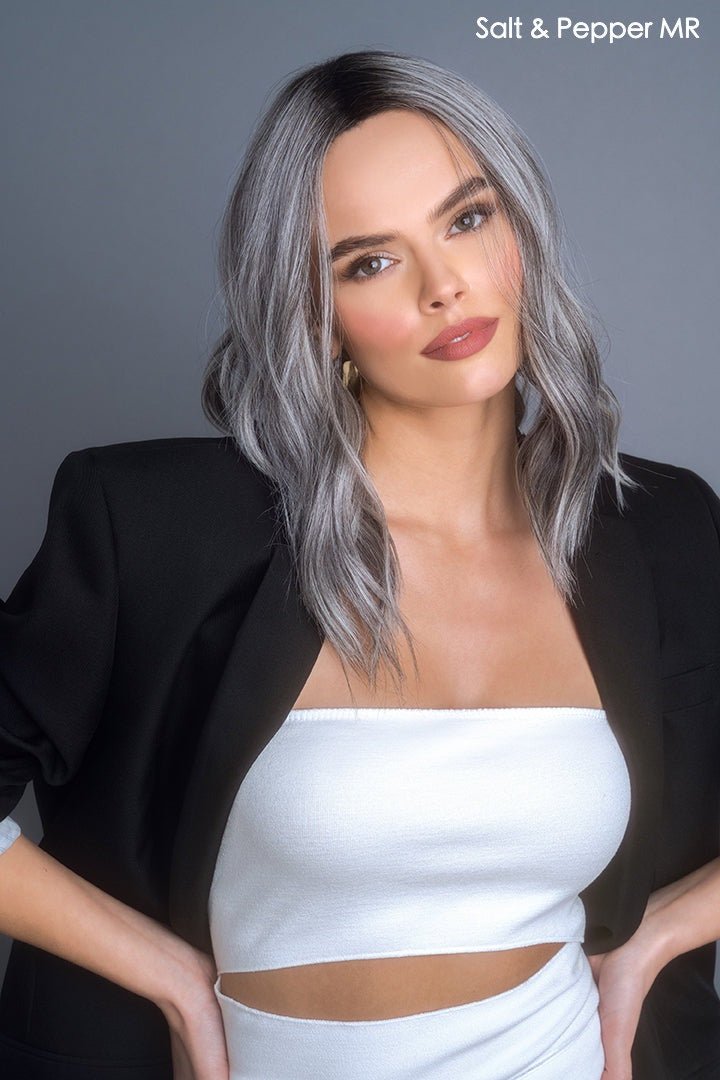 High Heat Mid Wavy Topper by Rene of Paris | Heat Friendly Synthetic Hair - Wig Studio 1