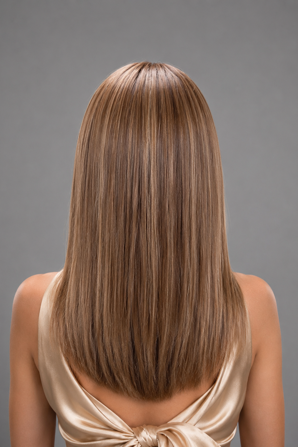 Belle Crème | A balanced blend of cool cocoa and beige-brown tones with subtle, creamy highlights throughout for natural depth and movement.