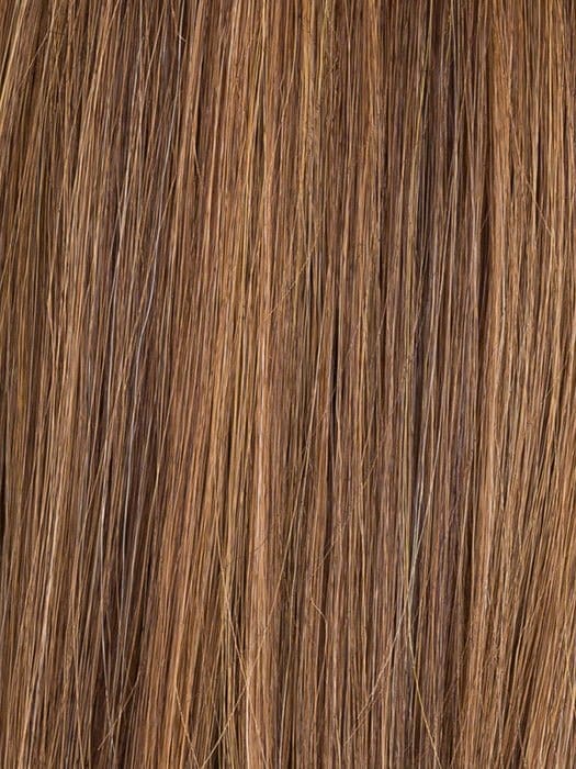 HAZELNUT ROOTED 830.27.9 | Medium Brown blended with Light Auburn with Dark Strawberry Blonde and Medium Warm Brown Blend with Shaded Roots