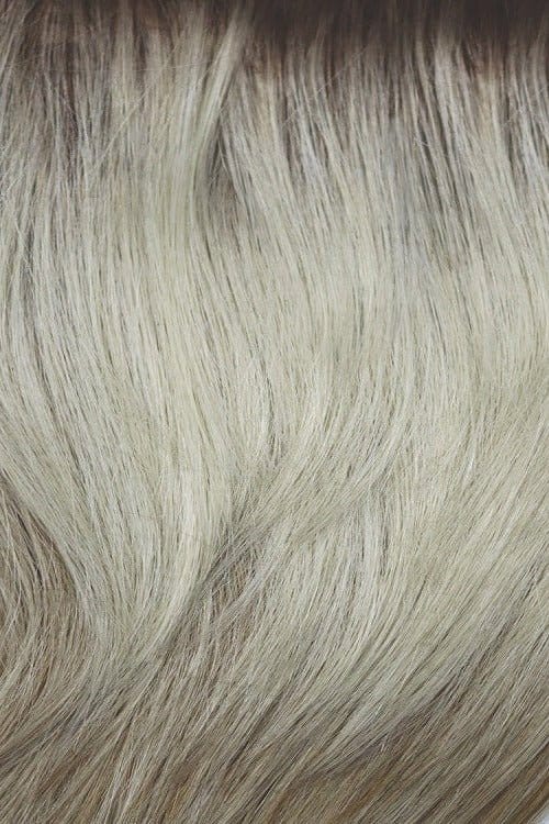 Creamy Dolce | Medium brown roots with platinum blonde top and honey blonde mix underneath
