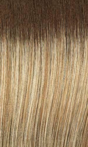 88GR I Light wheat blonde with dark strawberry blonde highlights and medium brown roots