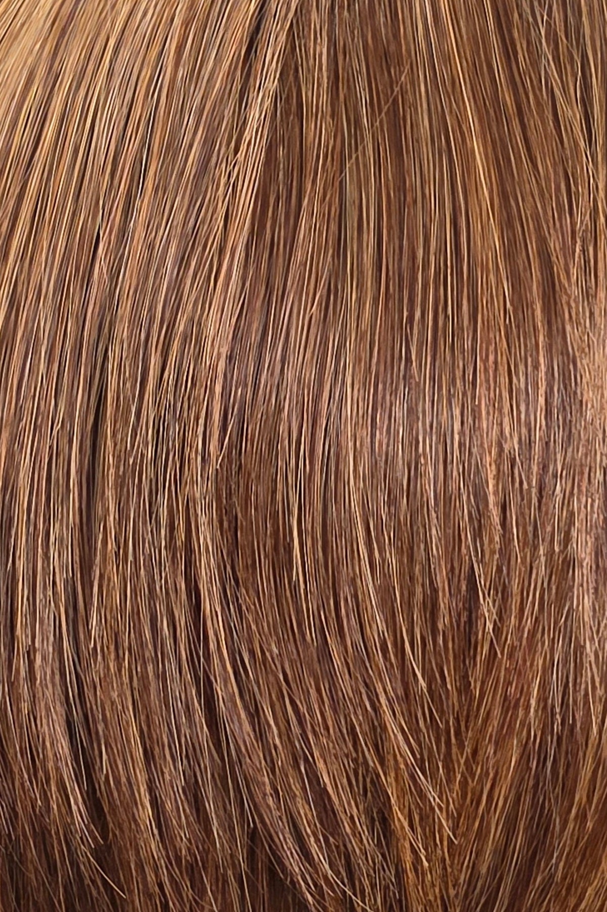 Mocha Blend | A rich, dimensional brunette featuring a dark mocha brown base blended with warm chestnut and caramel-brown tones, accented by fine golden-copper highlights throughout.