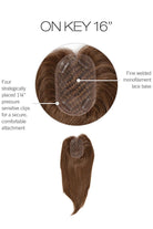 On Key 16" by Raquel Welch | Human Hair Topper | Mono Top - Wig Studio 1