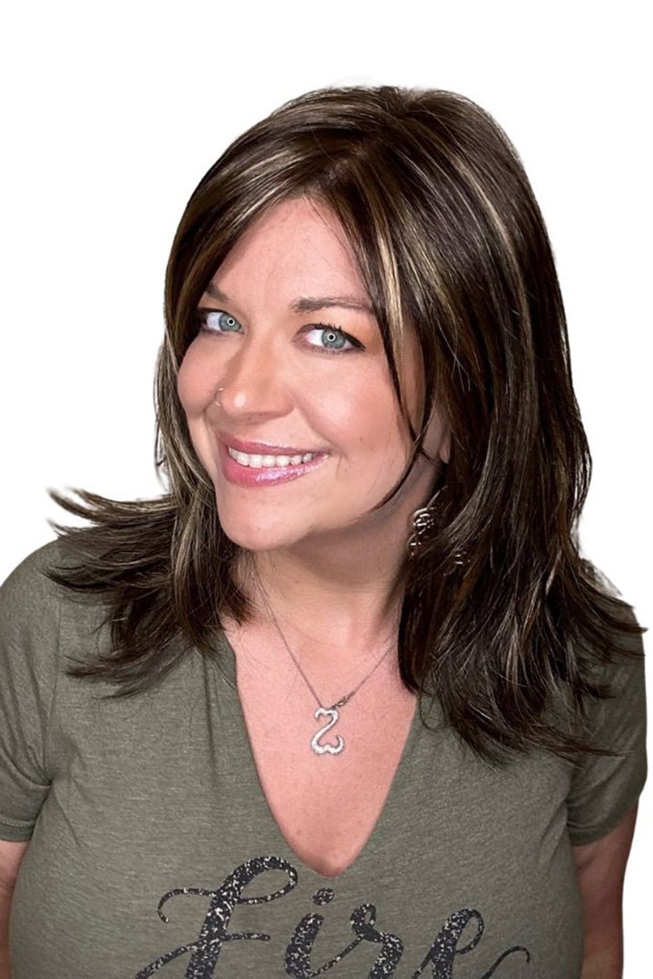 Open Box | Athena Synthetic Lace Front Wig by Henry Margu | Mono Top | 38/56GR - Wig Studio 1