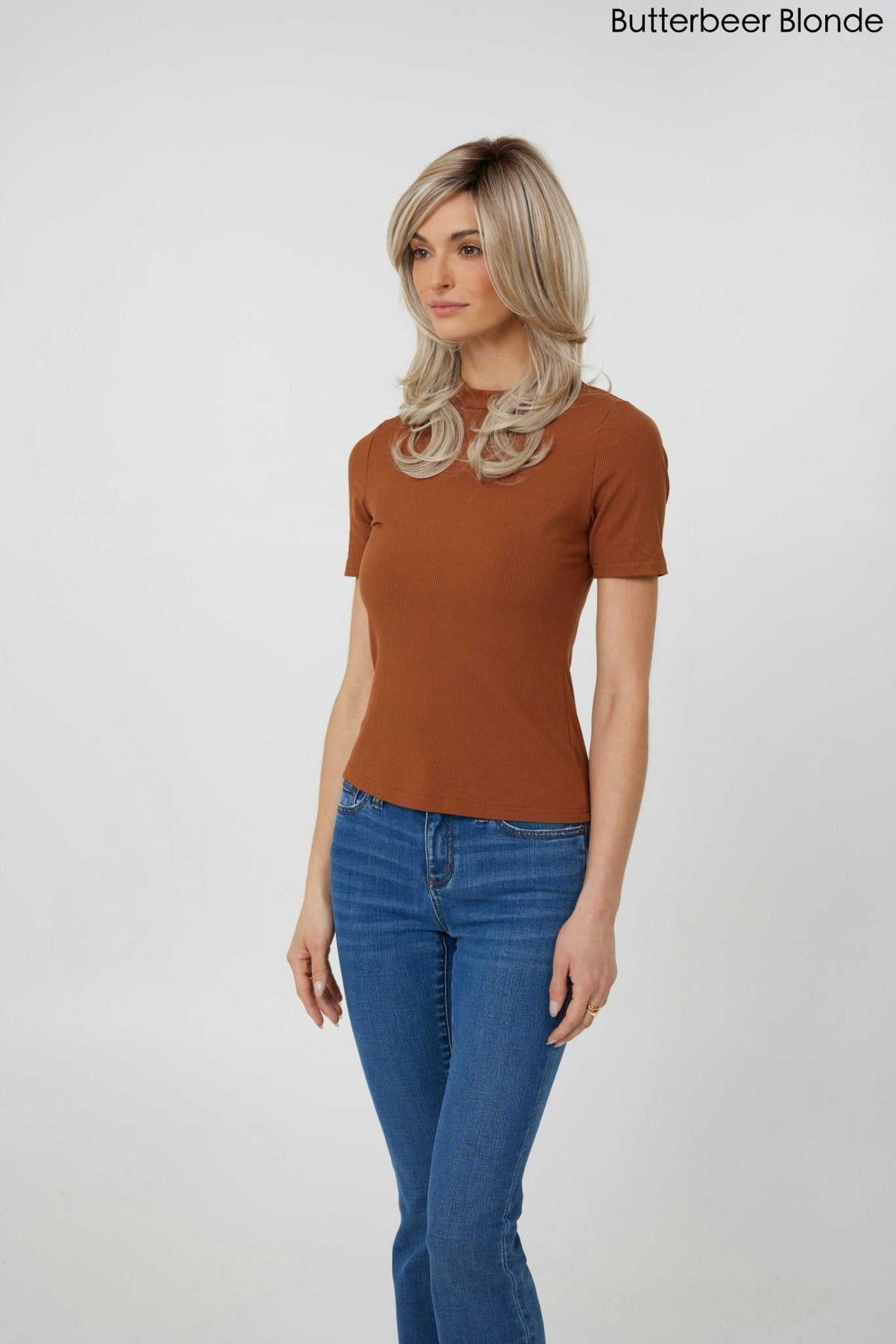 Open Box | Collette | HF Synthetic Lace Front Wig | Mono Part | Tres Leches Blonde - Wig Studio 1