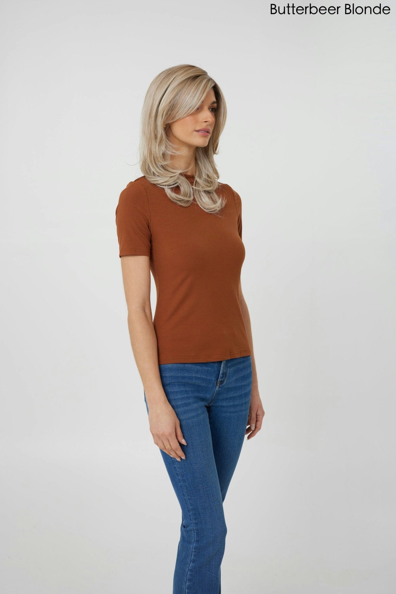 Open Box | Collette | HF Synthetic Lace Front Wig | Mono Part | Tres Leches Blonde - Wig Studio 1